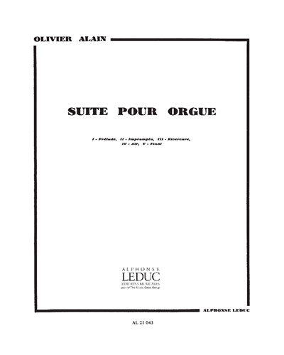 Suite for Organ — Alain Louvier