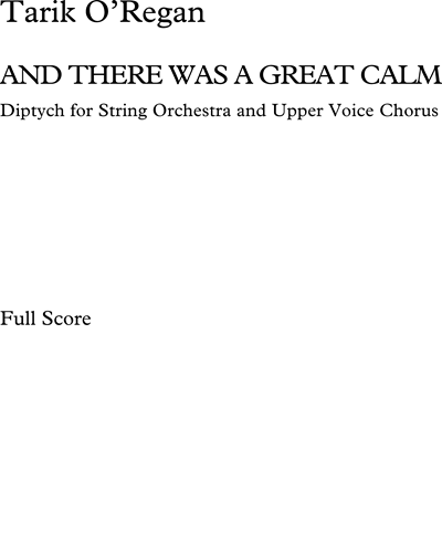 And There Was a Great Calm — Tarik O'Regan