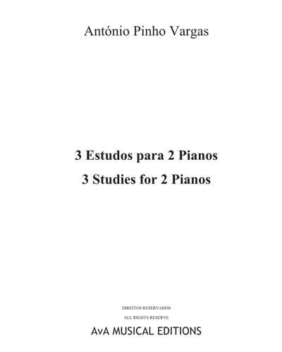 Three Studies for Two Pianos — António Pinho Vargas