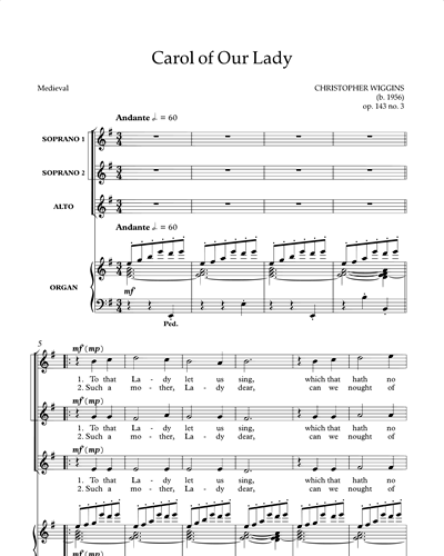Carol of Our Lady — Christopher Wiggins