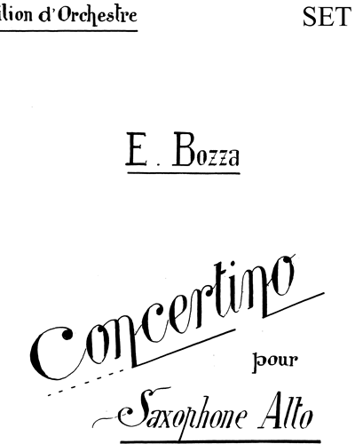 Concertino for Alto Saxophone — 欧仁·博扎
