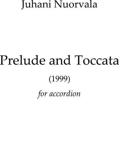 Prelude and Toccata — Juhani Nuorvala