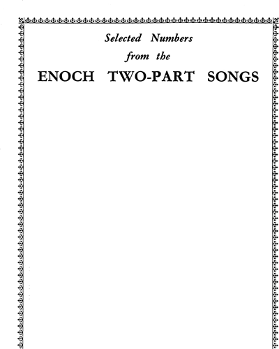 Two Melodies — 勃拉姆斯