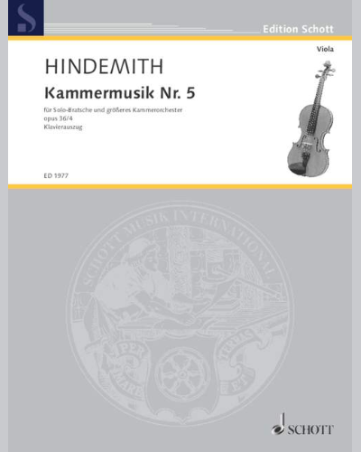 Chamber Music No. 5, op. 36/4 — 欣德米特