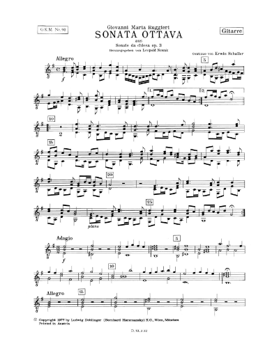 Sonata No. 8 in G major, op. 3 — Giovanni Maria Ruggieri