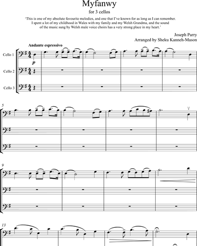 Myfanwy — Joseph Parry