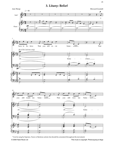Litany: Belief (No. 3 from 'Eternal Light') — Howard Goodall
