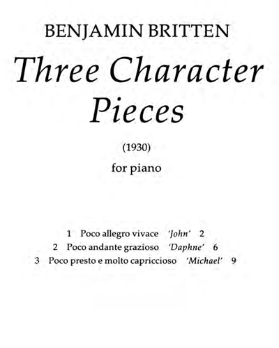 Three Character Pieces — Benjamin Britten