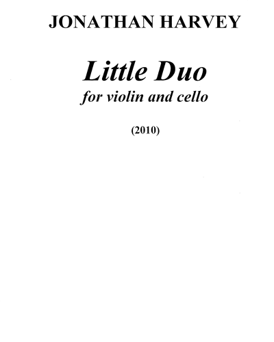 Little Duo — 乔纳森·哈维