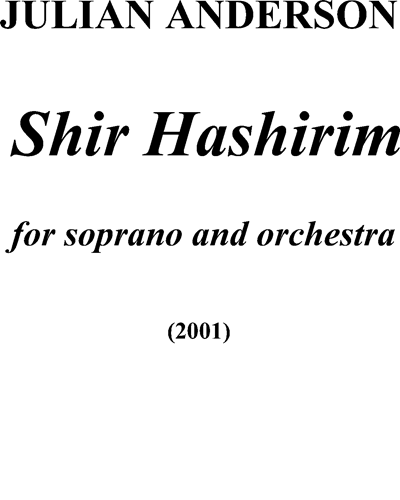 Shir Hashirim — Julian Anderson