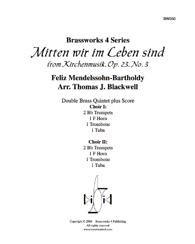 Mitten Wir Im Leben Sind — Felix Mendelssohn Bartholdy