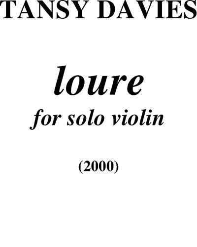 Loure — Tansy Davies