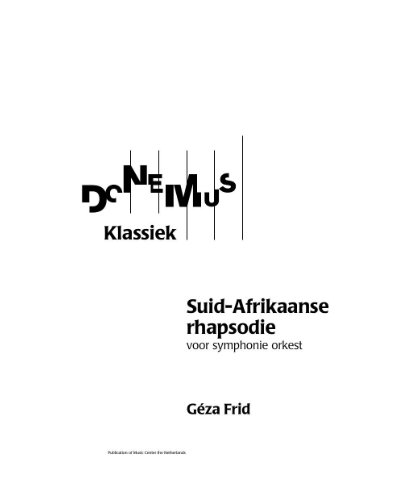 South African Rhapsodie, op. 46a — Géza Frid