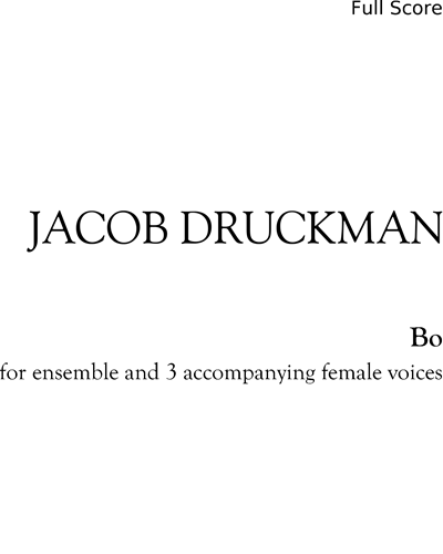 Bo — Jacob Druckman