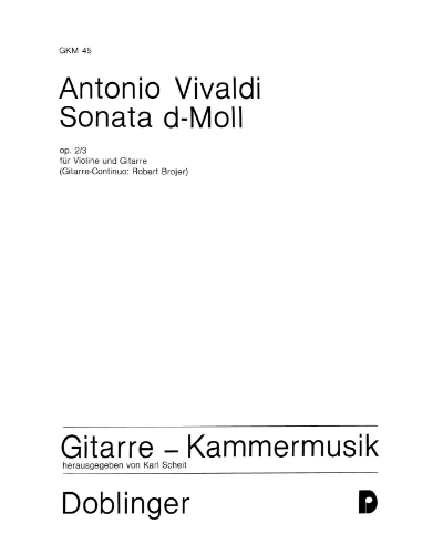Sonata in D minor, op. 2/3, RV 14 — 维瓦尔第