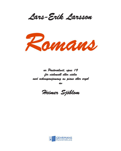 Romance, op. 19 — Lars-Erik Larsson