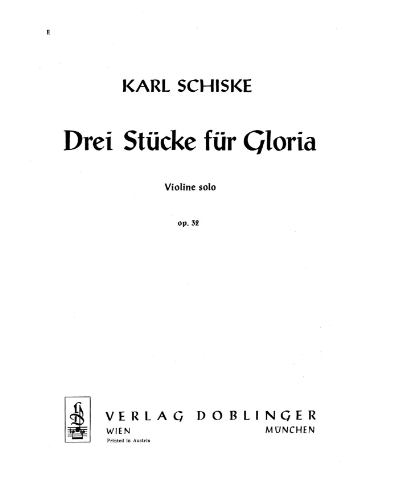 3 Pieces for Gloria, op. 32 — Karl Schiske