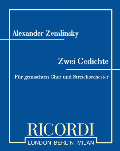 Zwei Gedichte — 策姆林斯基