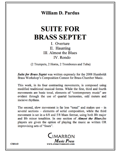 Suite for Brass Septet — William Pardus