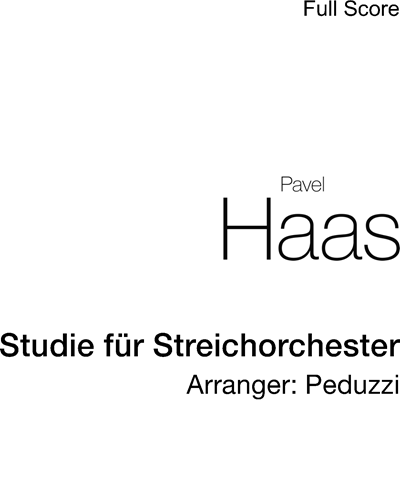 Studie für Streichorchester — 帕维尔·哈斯