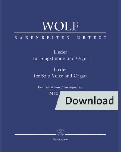 Songs for Solo Voice and Organ — 胡戈·沃尔夫