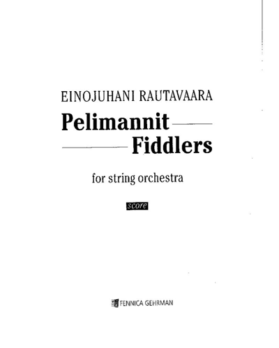 Pelimannit (The Fiddlers), op. 1 — 劳塔瓦拉
