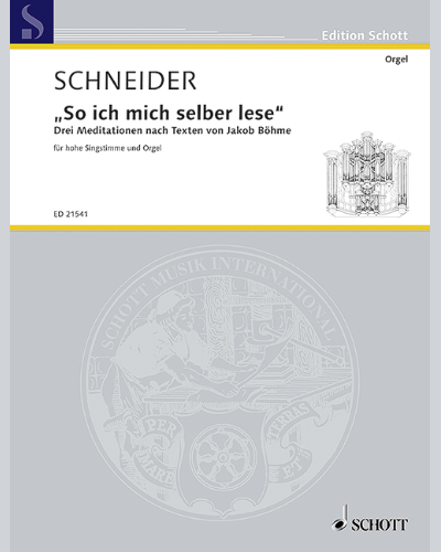 "So ich mich selber lese" — Enjott Schneider