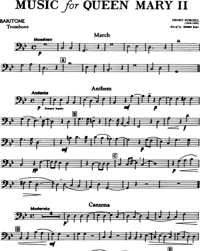 Funeral Music for Queen Mary II, Z. 860 — 普赛尔