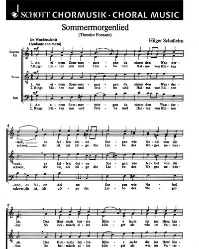 Sommermorgenlied — Hilger Schallehn