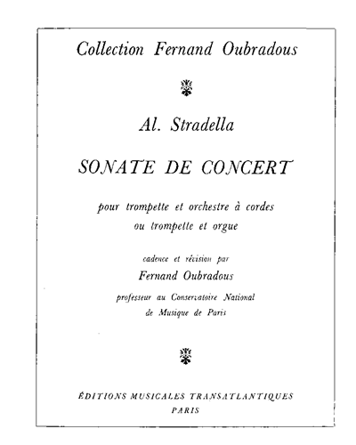 Sonate de concert — 亚历山德罗·斯特拉代拉