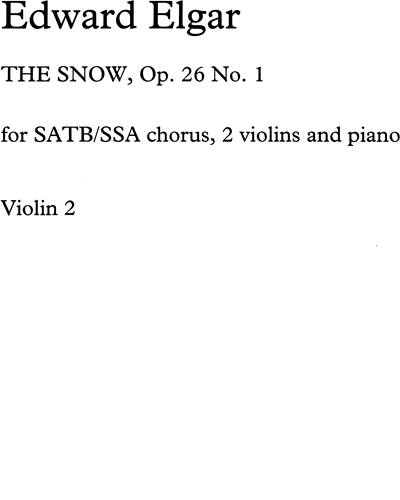 The Snow, op. 26 no. 1 — Edward Elgar