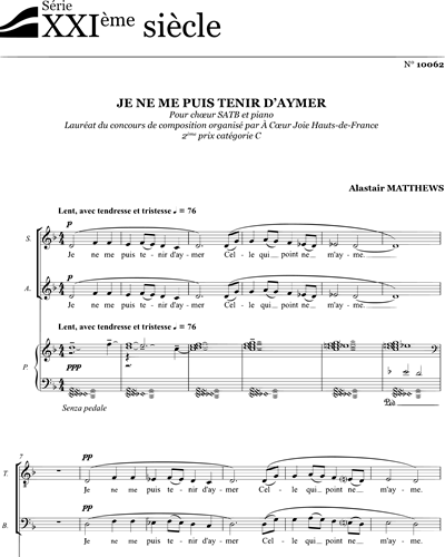Je ne puis me tenir d'aymer — Alastair Matthews