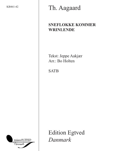 Sneflokke kommer vrimlende — Thorvald Aagaard