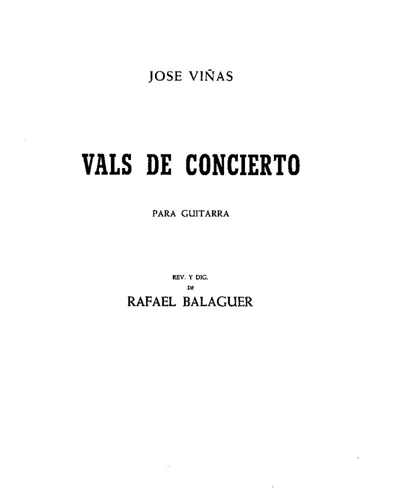 Vals de concierto — José Viñas
