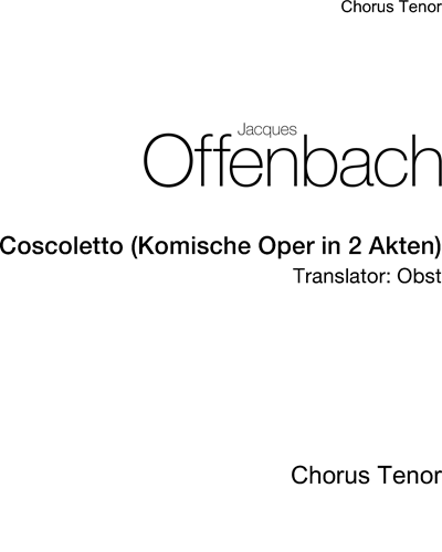 Coscoletto (Comic Opera in 2 Acts) — Jacques Offenbach