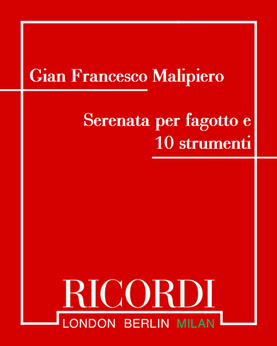 Serenata for Bassoon and 10 Instruments — 马利皮耶罗