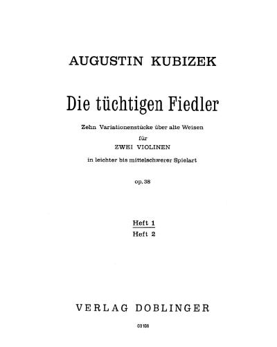 Die tüchtigen Fiedler, Book 1 — Augustin Kubizek