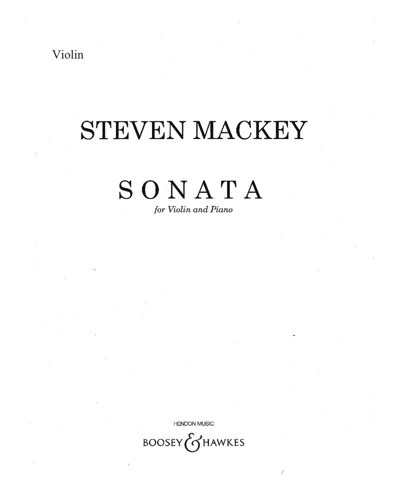 Sonata for Violin and Piano — Steven Mackey
