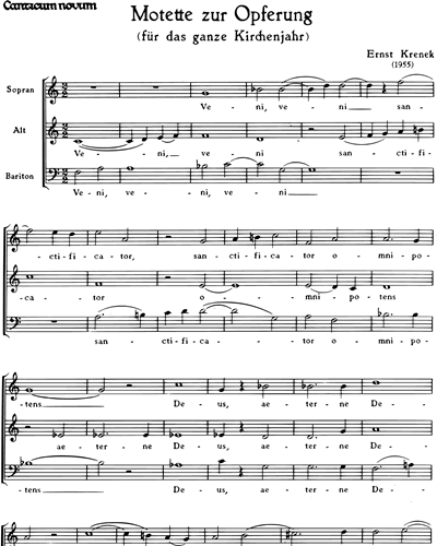 Motette zur Opferung — 克热内克