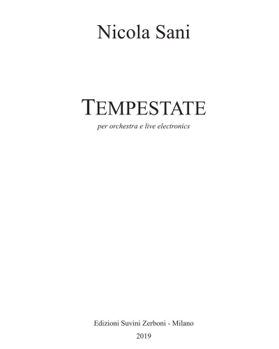 Tempestate — Nicola Sani