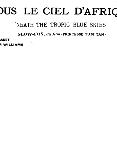 Sous Le Ciel D'afrique from 'Princesse Tam-Tam' — Jacques Dallin