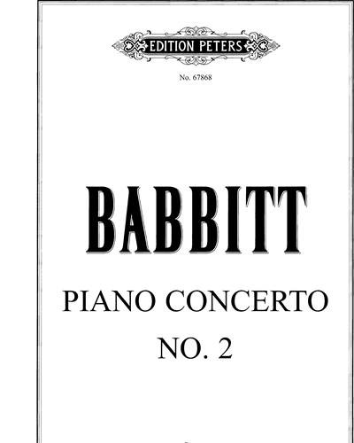Piano Concerto No. 2 — Milton Babbitt