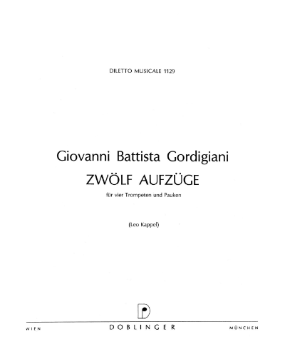 Twelve Aufzüge, op. — Giovanni Battista Gordigiani