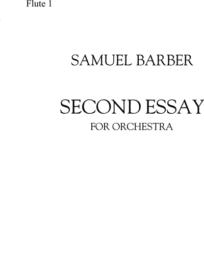 Second Essay for Orchestra, op. 17 — 巴伯