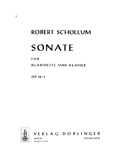 Sonata, op. 42/1 — Robert Schollum