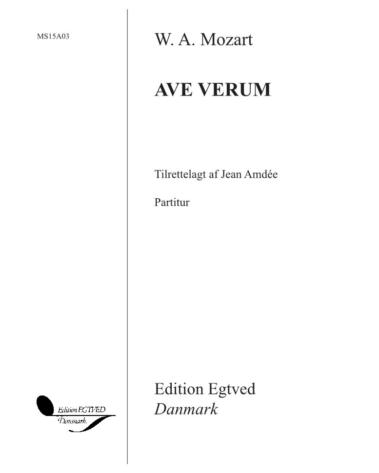 Ave verum — 莫扎特