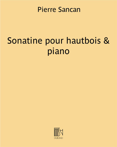 Sonatine for Oboe and Piano — Pierre Sancan