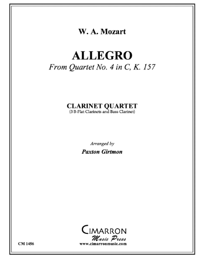 Allegro (from 'Quartet No. 4 in C, K 157') — 莫扎特