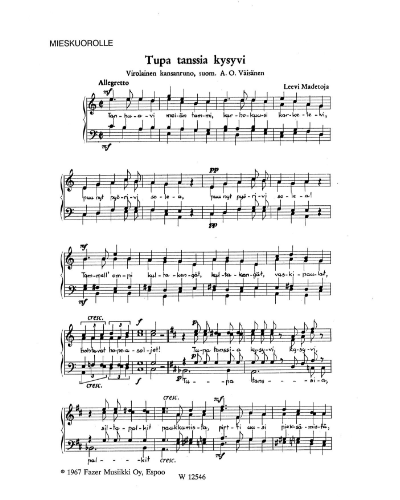 Tupa Tanssia Kysyvi — 莱维·马代托亚