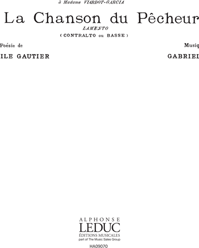 La Chanson du Pêcheur — 福雷